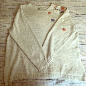 Embroidered Floral Sweater